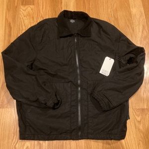 Save khaki fleece lined easy jacket black size Medium NEW